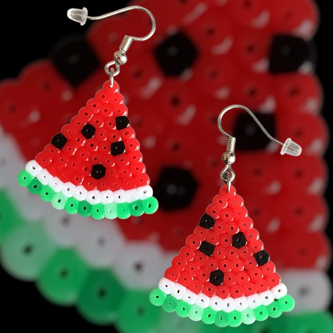 PIXEL WATERMELON EARRINGS