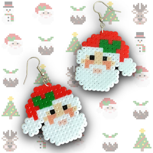 PIXEL SANTA FACE EARRINGS