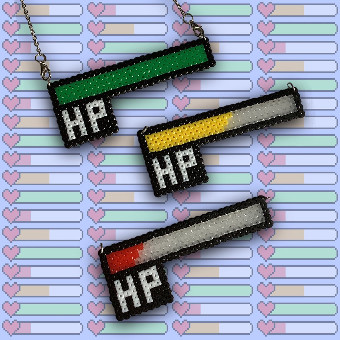 PIXEL SET OF THREE HP BAR NECKLACE