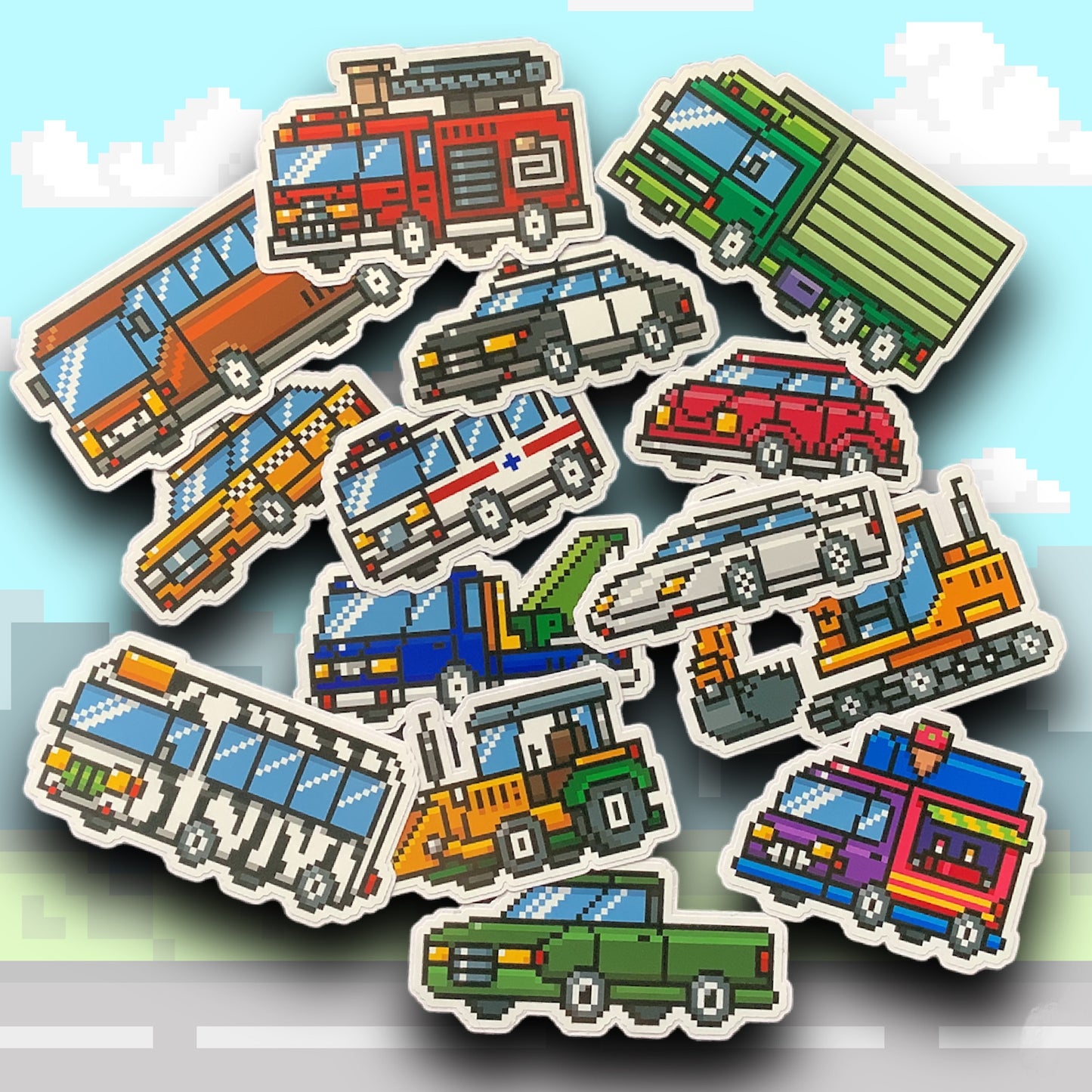 PIXEL VEHICLE STICKER PACK