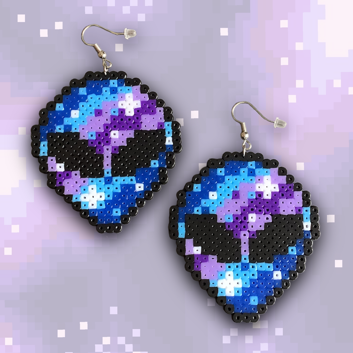 PIXEL GALAXY ALIEN EARRINGS