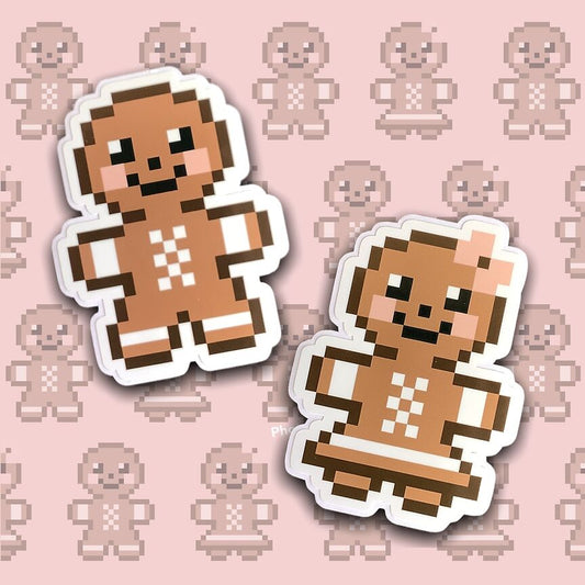 PIXEL GINGER BREAD STICKER