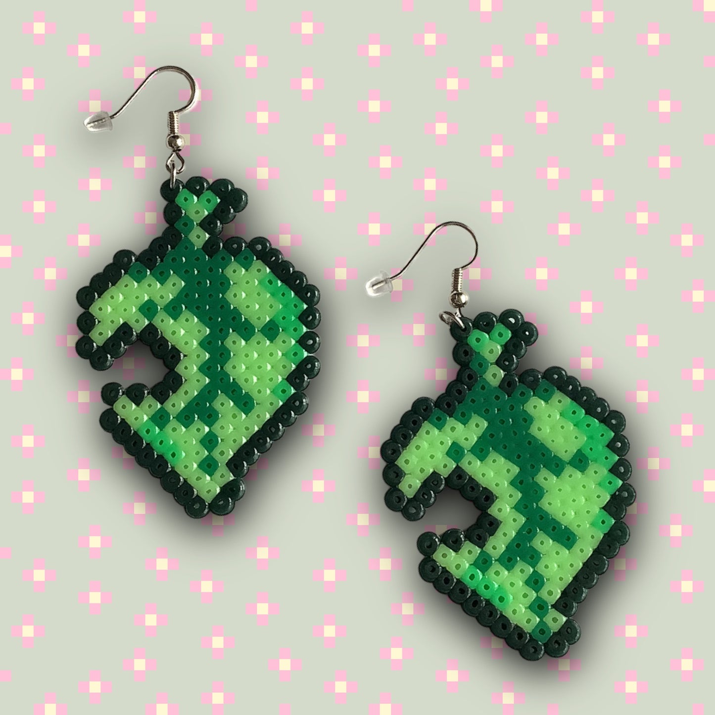 PIXEL LEAF EARRINGS