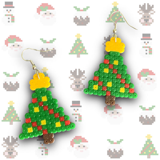 PIXEL CHRISTMAS TREE EARRINGS