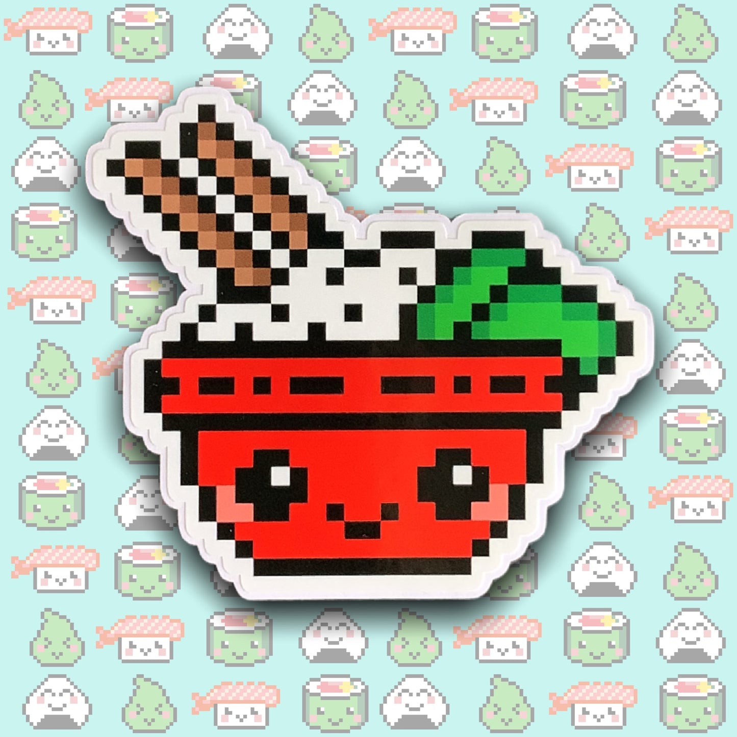 PIXEL SUSHI BOWL STICKER