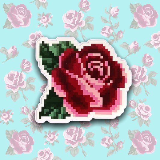 PIXEL ROSE STICKER