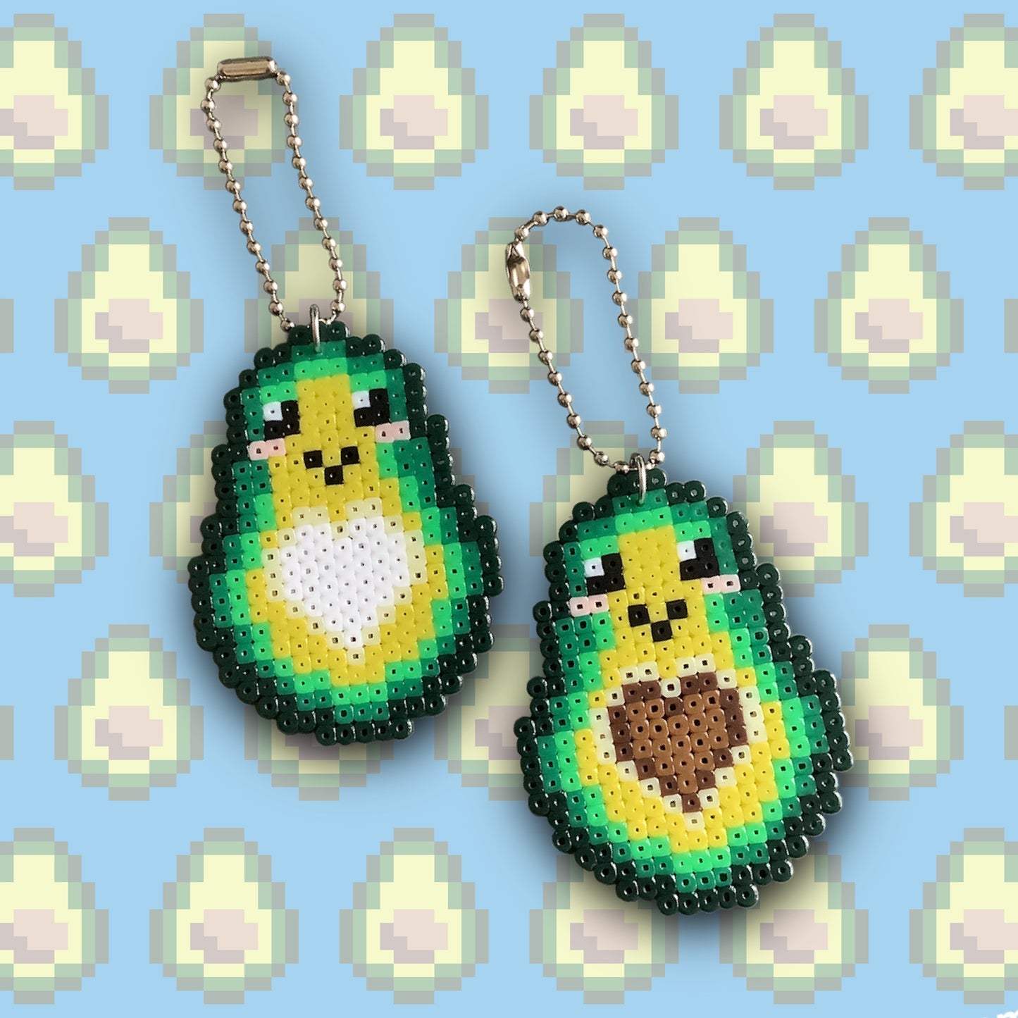 PIXEL DUO AVOCADO KEYCHAINS