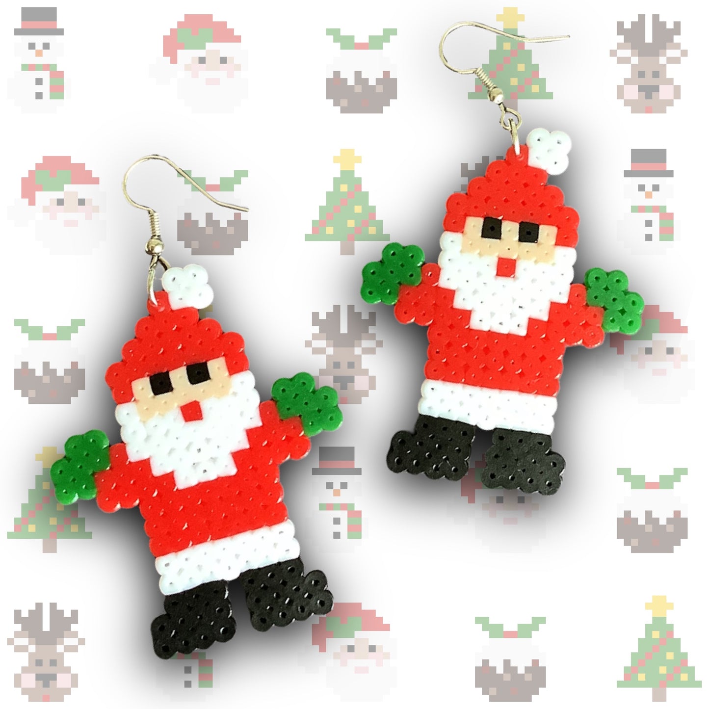 PIXEL SANTA EARRINGS