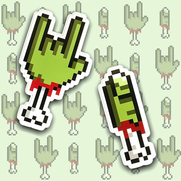 PIXEL ZOMBIE STICKER  PACK