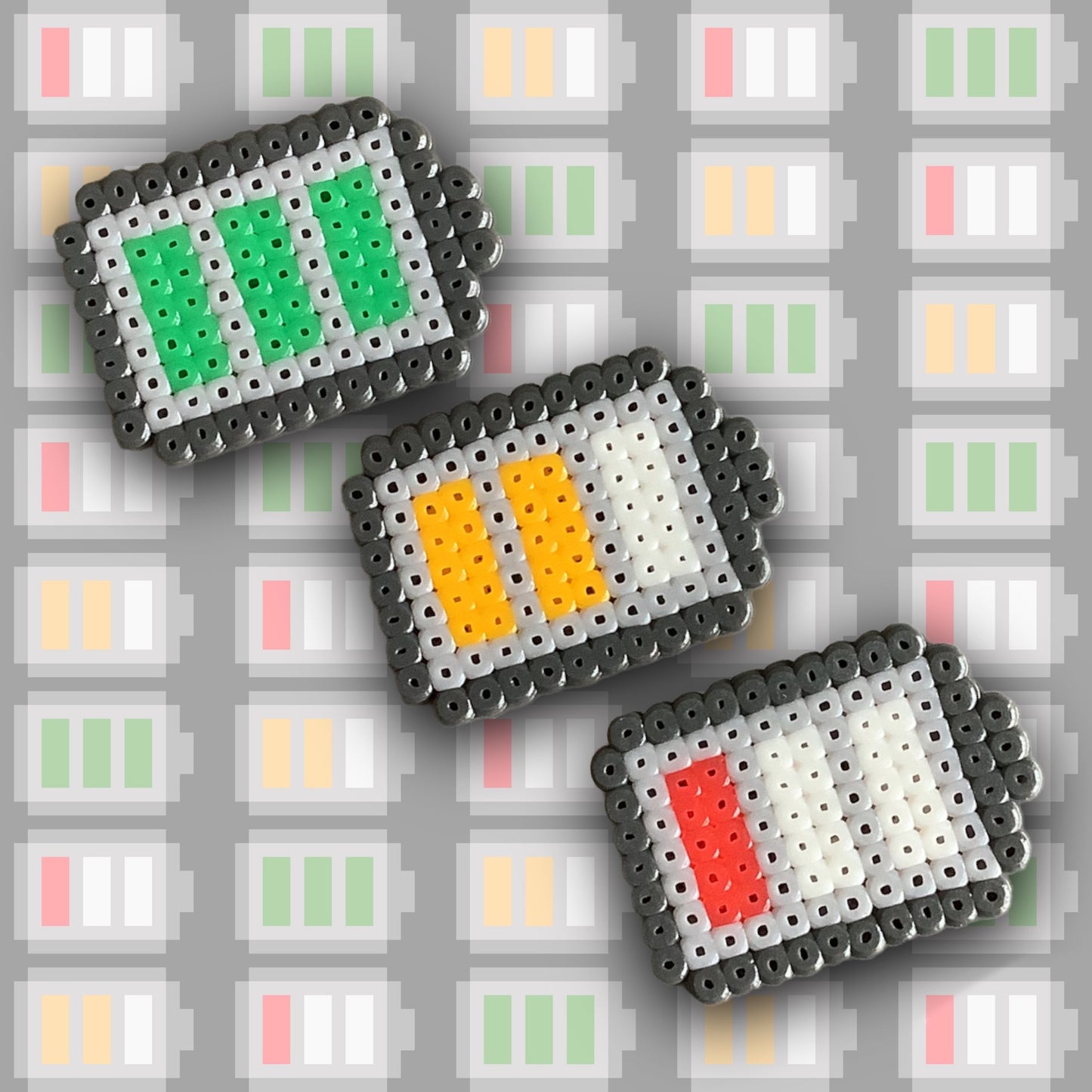 PIXEL SMALL BATTERY PIN BADGE SET